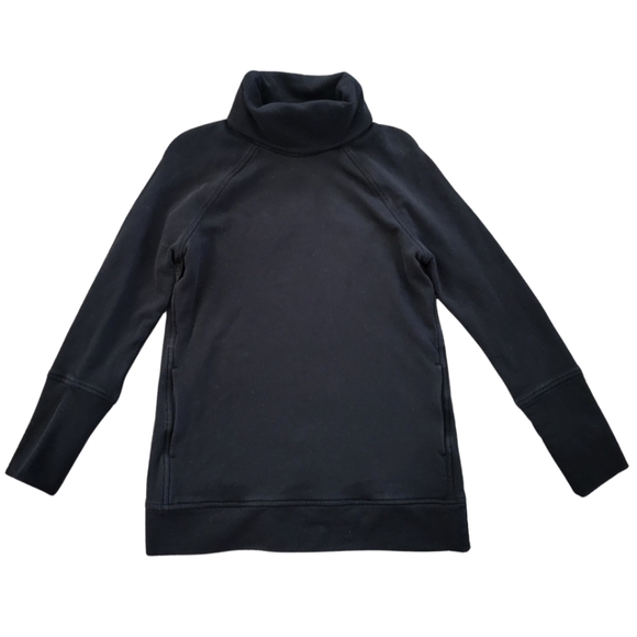 lululemon athletica Tops - Lululemon Scuba Funnel Neck Sweatshirt Top Womens 6 Small Black Athleisure Yoga